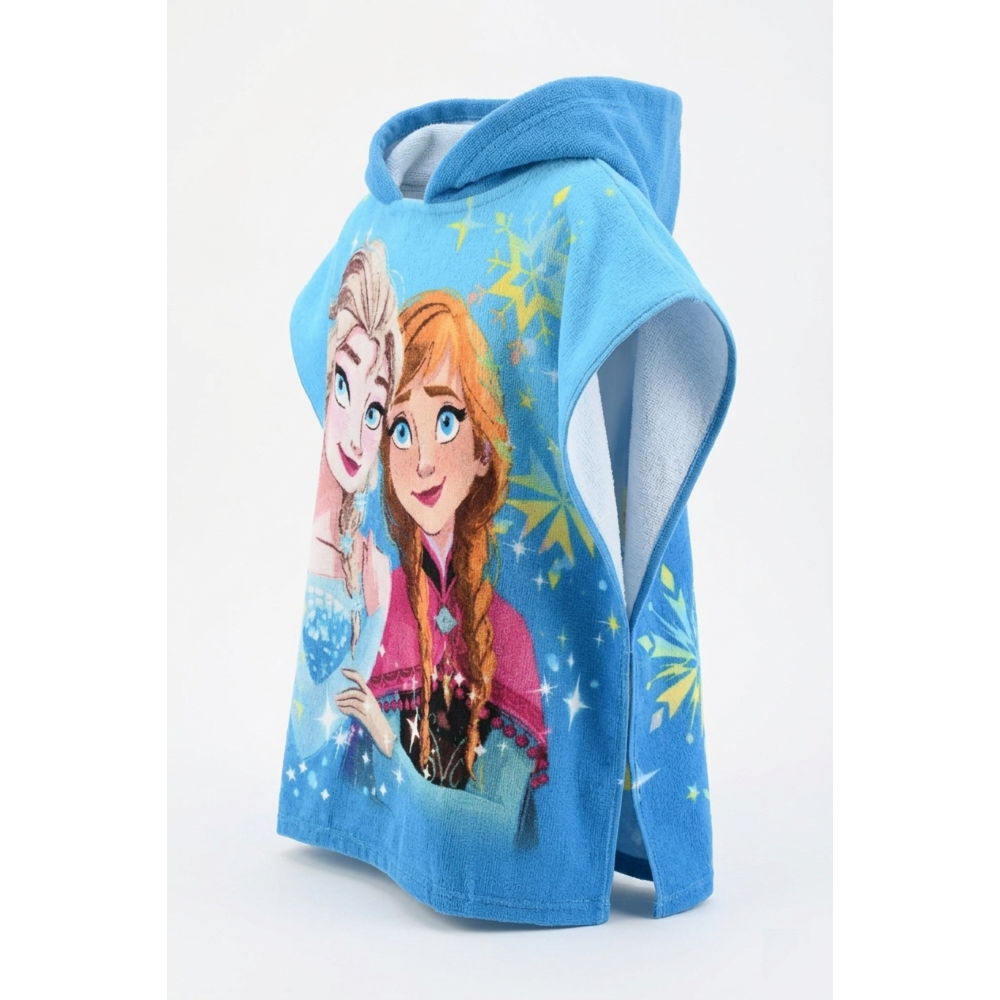 PONCHO MARE FROZEN DISNEY MICROFIBRA ACCAPPATOIO CON CAPPUCCIO 110X55 CM - EZ18058