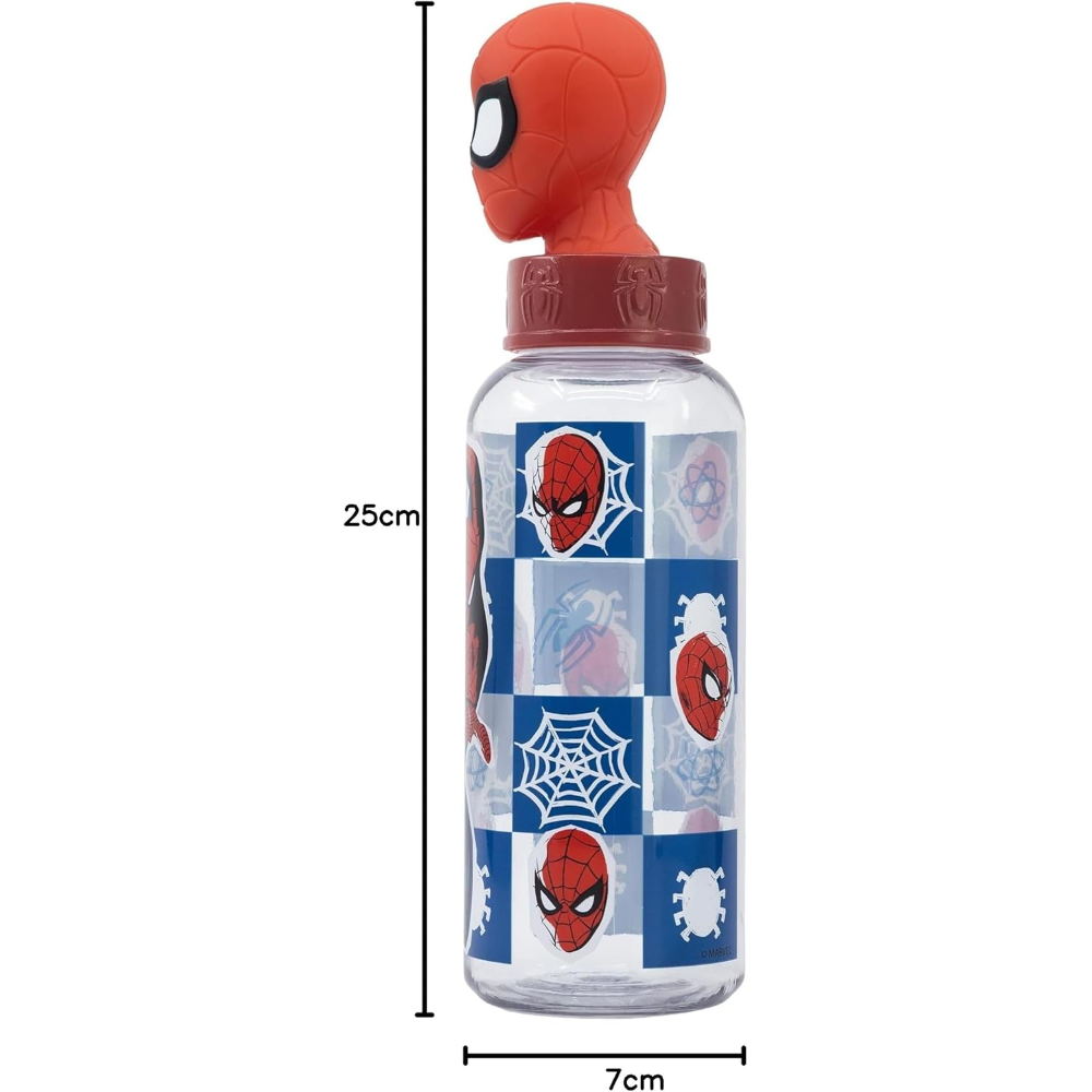 BORRACCIA CON TAPPO SVITABILE 3D SPIDERMAN MARVEL 560 ML IN TRITAN - ST74859