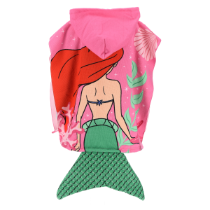 PONCHO MARE ARIEL DISNEY 110 X 55 CM CON CODA ACCAPPATOIO PER BAMBINE MICROFIBRA - EZ18014
