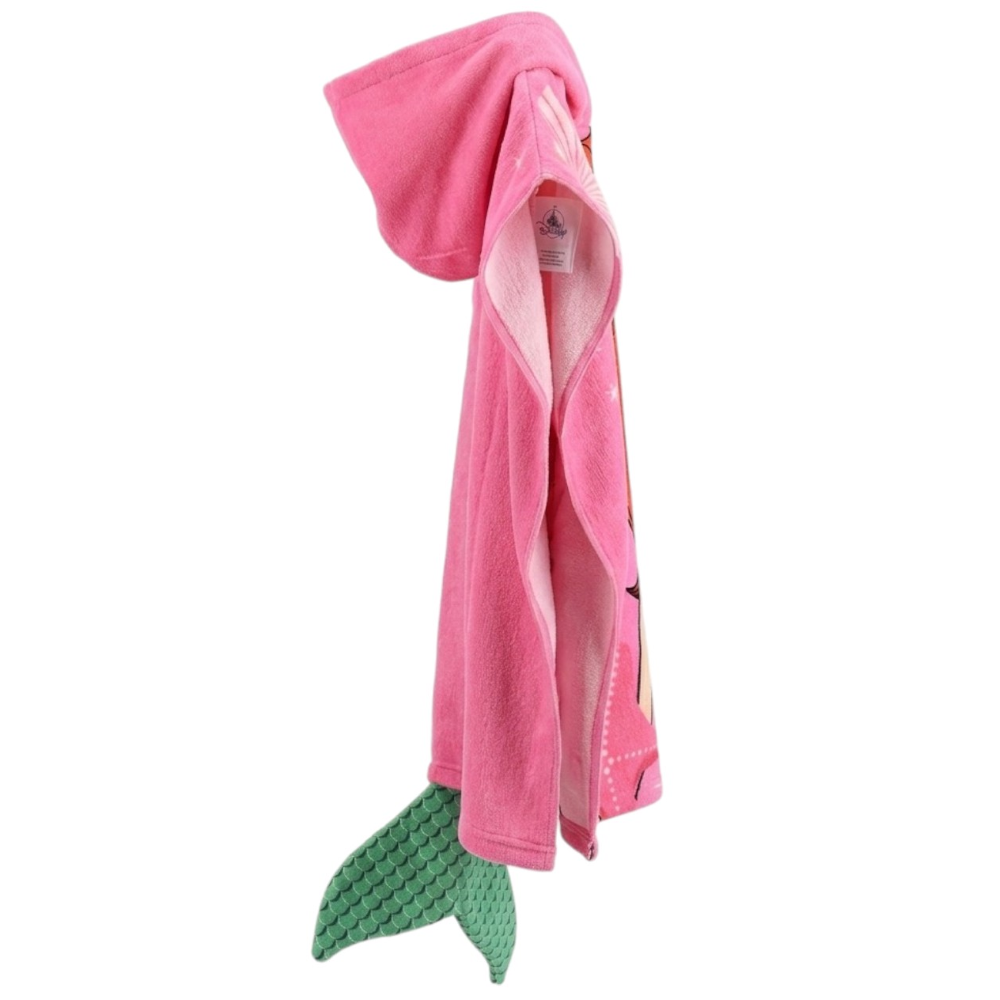 PONCHO MARE ARIEL DISNEY 110 X 55 CM CON CODA ACCAPPATOIO PER BAMBINE MICROFIBRA - EZ18014