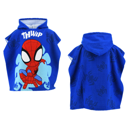 PONCHO MARE SPIDEY MARVEL MICROFIBRA ACCAPPATOIO CON CAPPUCCIO 110X55 CM SPIAGGIA PISCINA - EZ18153