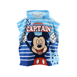 PONCHO MARE TOPOLINO DISNEY MICROFIBRA ACCAPPATOIO CON CAPPUCCIO 110X55 CM SPIAGGIA PISCINA - EZ18121