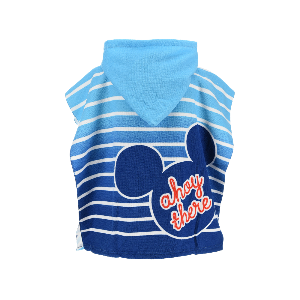 PONCHO MARE TOPOLINO DISNEY MICROFIBRA ACCAPPATOIO CON CAPPUCCIO 110X55 CM SPIAGGIA PISCINA - EZ18121