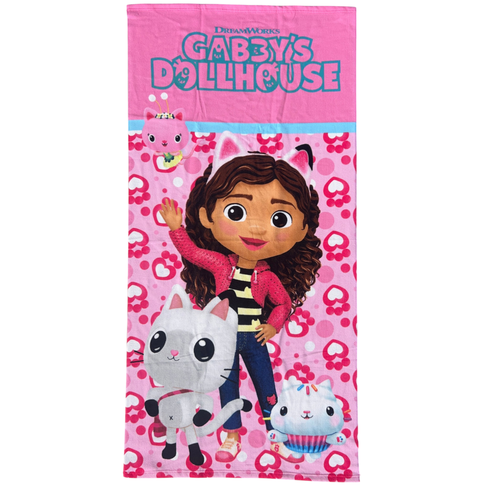TELO MARE GABBY'S DOLLHOUSE ASCIUGAMANO PER BAMBINI IN MICROFIBRA CM 140X70 - GAB37-6113