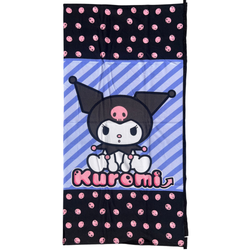 TELO MARE KUROMI SANRIO ASCIUGAMANO PER BAMBINI IN MICROFIBRA CM 140X70 - HK36-1825