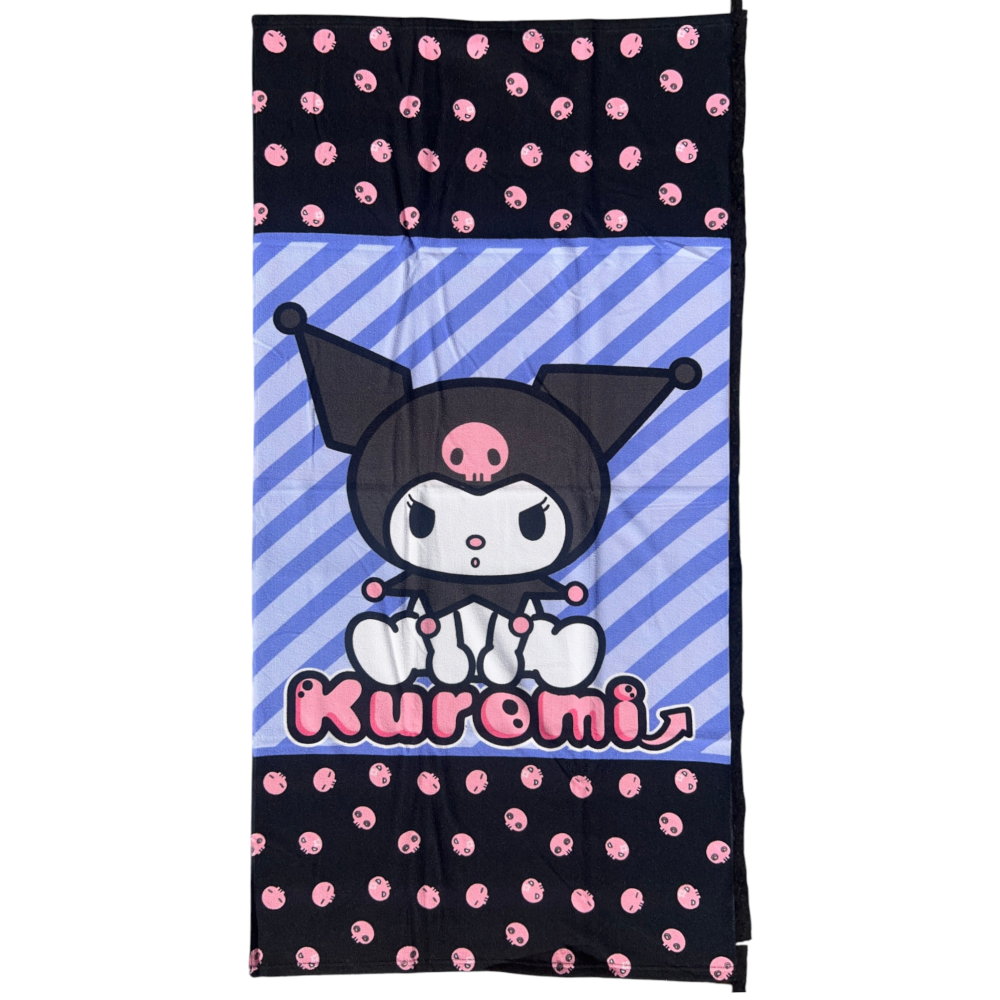 TELO MARE KUROMI SANRIO ASCIUGAMANO PER BAMBINI IN MICROFIBRA CM 140X70 - HK36-1825