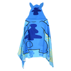 MANTELLA MARE STITCH DISNEY TELO CON CAPPUCCIO 3D 70X140 CM IN MICROFIBRA BAGNO PISCINA SPIAGGIA - EZ18220
