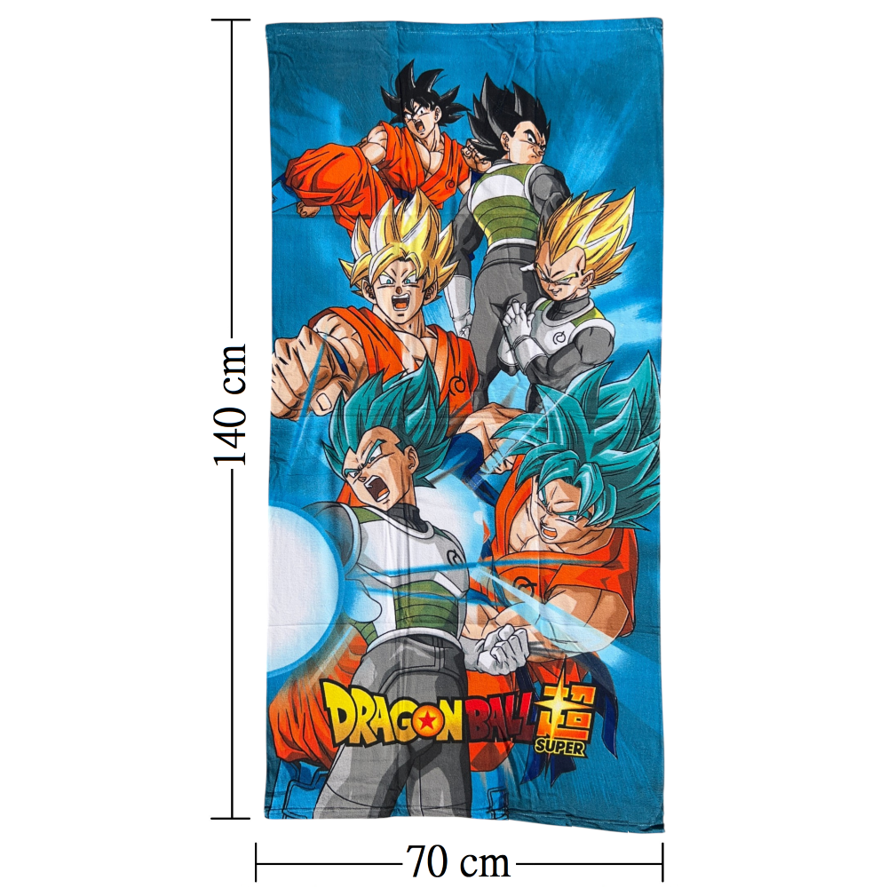 TELO MARE DRAGON BALL SUPER ASCIUGAMANO PER BAMBINI IN MICROFIBRA CM 140X70 - DB24-003