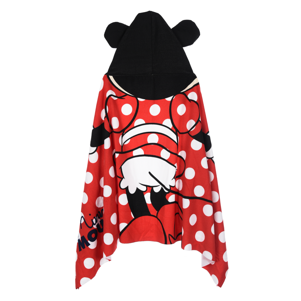 MANTELLA MARE MINNIE DISNEY TELO CON CAPPUCCIO 3D 70X140 CM IN MICROFIBRA BAGNO PISCINA SPIAGGIA - EZ18214