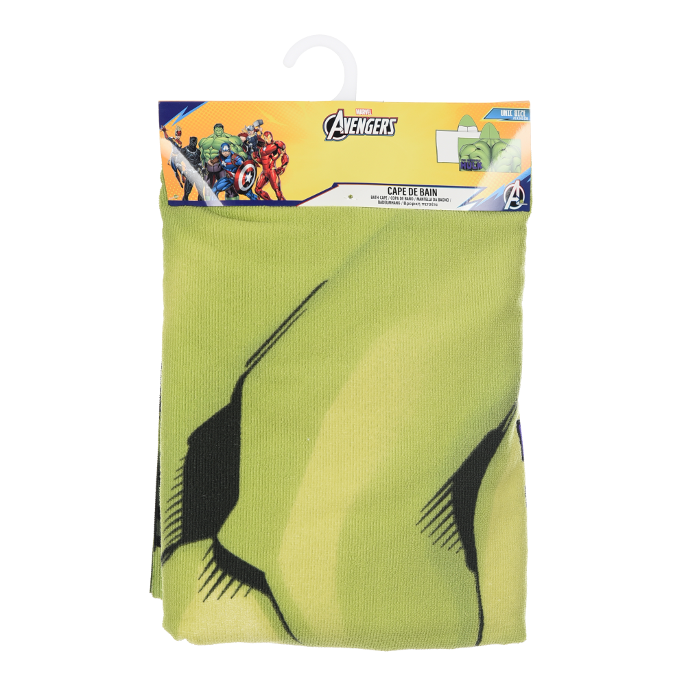 MANTELLA MARE HULK MARVEL TELO CON CAPPUCCIO 70X140 CM IN MICROFIBRA BAGNO PISCINA SPIAGGIA - EZ18216