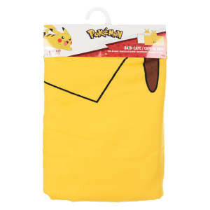 MANTELLA MARE PIKACHU POKÉMON TELO CON CAPPUCCIO 3D 70X140 CM IN MICROFIBRA BAGNO PISCINA SPIAGGIA - EZ18218