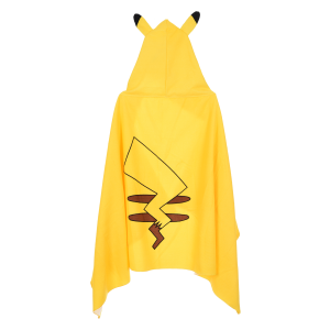 MANTELLA MARE PIKACHU POKÉMON TELO CON CAPPUCCIO 3D 70X140 CM IN MICROFIBRA BAGNO PISCINA SPIAGGIA - EZ18218