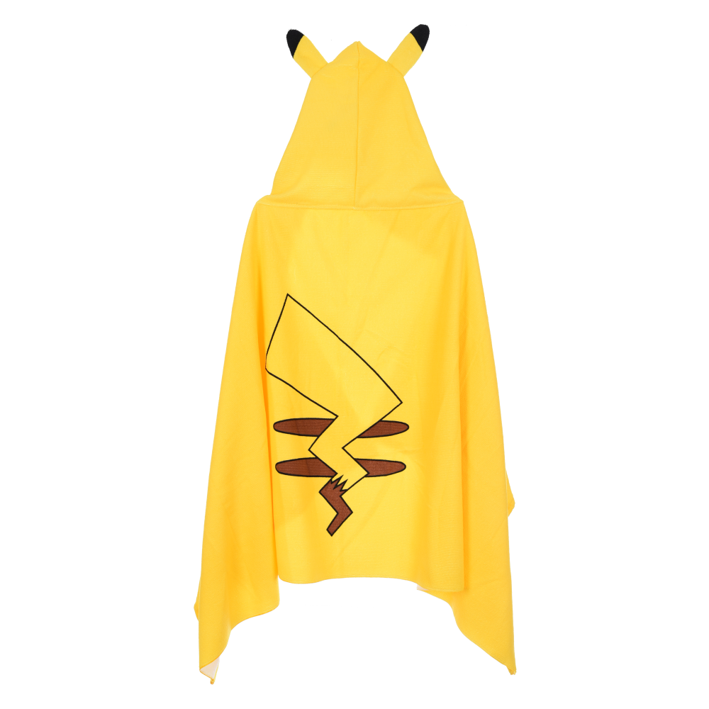 MANTELLA MARE PIKACHU POKÉMON TELO CON CAPPUCCIO 3D 70X140 CM IN MICROFIBRA BAGNO PISCINA SPIAGGIA - EZ18218