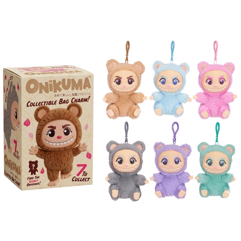 PELUCHE PORTACHIAVI ONIKUMA A SORPRESA CON CLIPBAG 13 CM IN BLIND BOX - 49510D