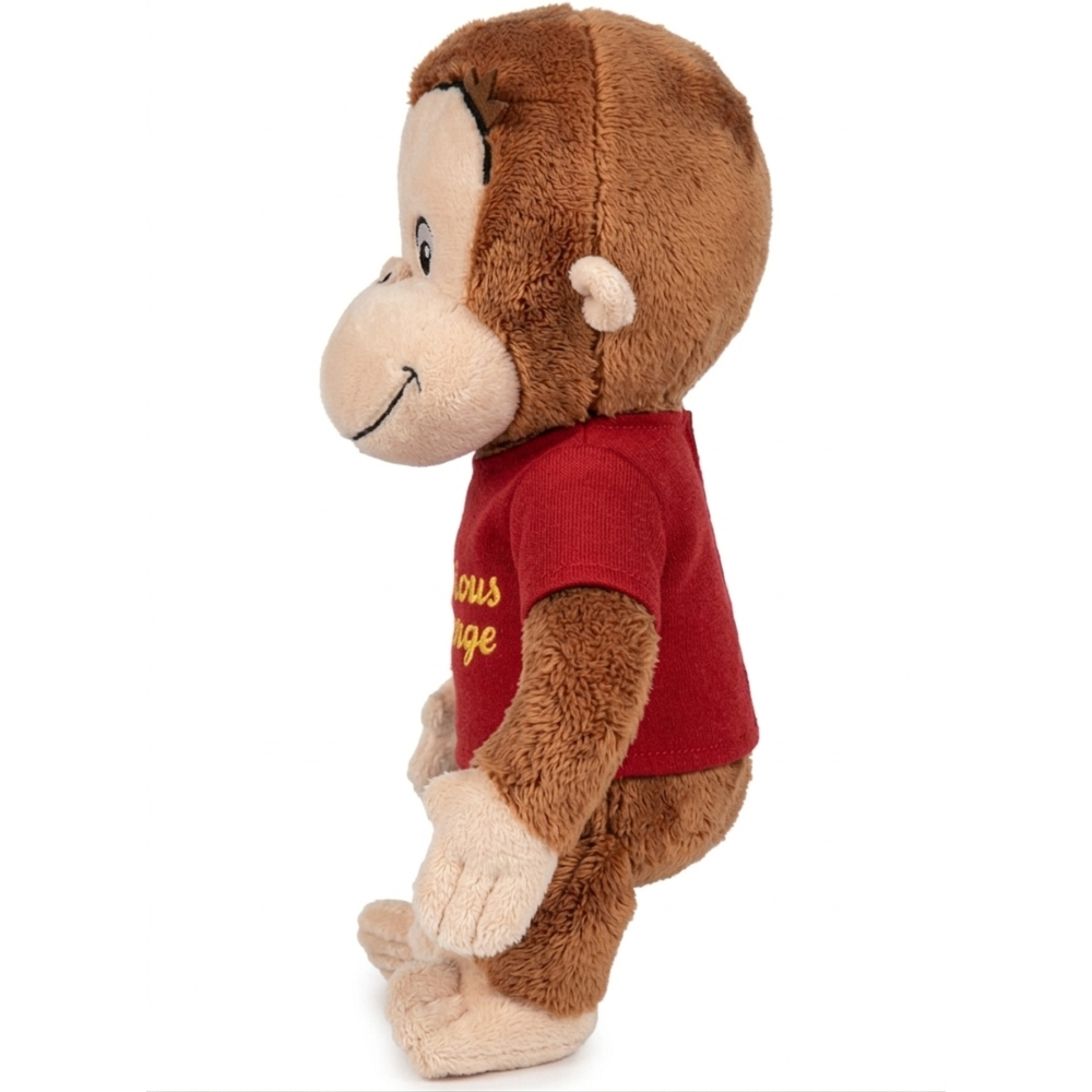PELUCHE CURIOSO COME GEORGE CON MAGLIA ROSSA MORBIDO PUPAZZO UNIVERSAL 30 CM - CUU12000