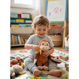 PELUCHE CURIOSO COME GEORGE MORBIDO PUPAZZO UNIVERSAL 30 CM - CUU09000