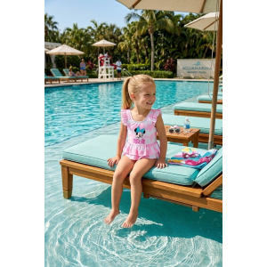 COSTUME DA BAGNO MINNIE MOUSE DISNEY INTERO TIE-DYE 1 PEZZO MARE PISCINA NEONATA - EZ05005ROSA