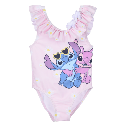 COSTUME DA BAGNO STITCH ANGEL DISNEY INTERO 1 PEZZO MARE PISCINA NEONATA - EZ05000ROSA