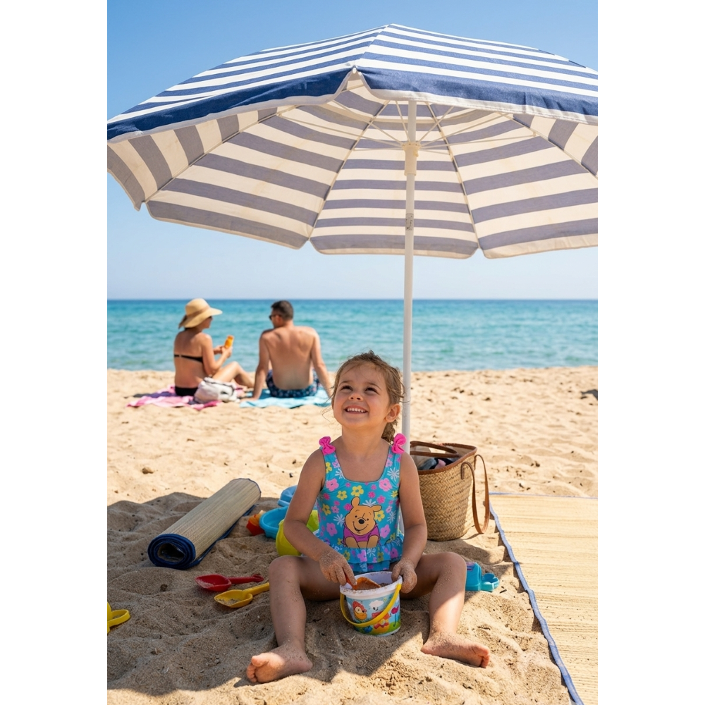 COSTUME DA BAGNO WINNIE THE POOH DISNEY INTERO 1 PEZZO MARE PISCINA NEONATA - EZ05022AZZURRO