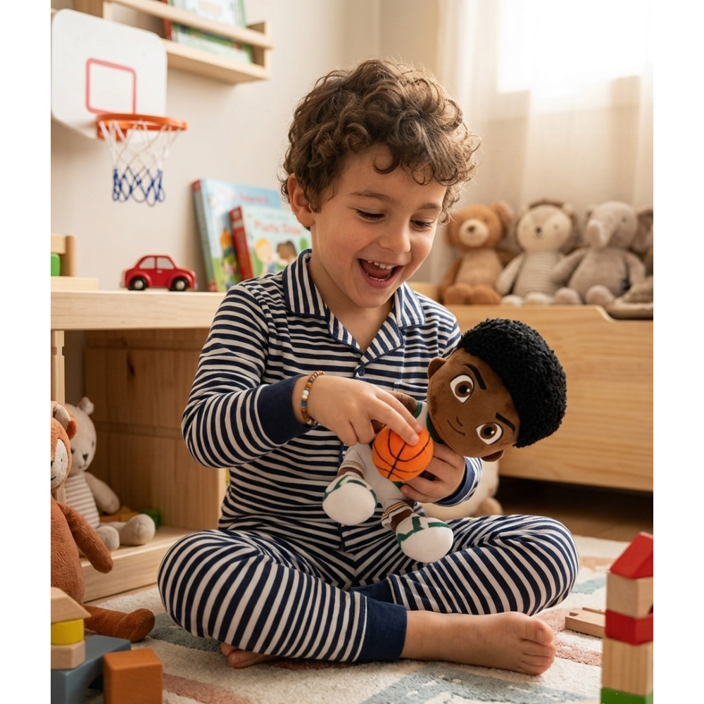 PELUCHE STRANGER THINGS NETFLIX LUCAS SINCLAIR BASKET 30 CM - 5315LUCAS