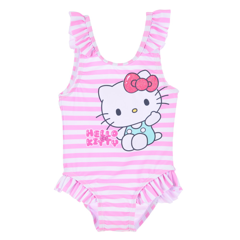 COSTUME DA BAGNO HELLO KITTY SANRIO INTERO 1 PEZZO MARE PISCINA NEONATA - EZ05025ROSA