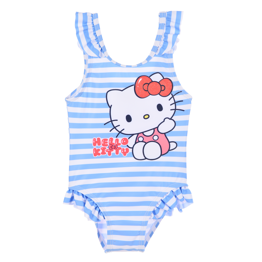 COSTUME DA BAGNO HELLO KITTY SANRIO INTERO 1 PEZZO MARE PISCINA NEONATA - EZ05025BLU