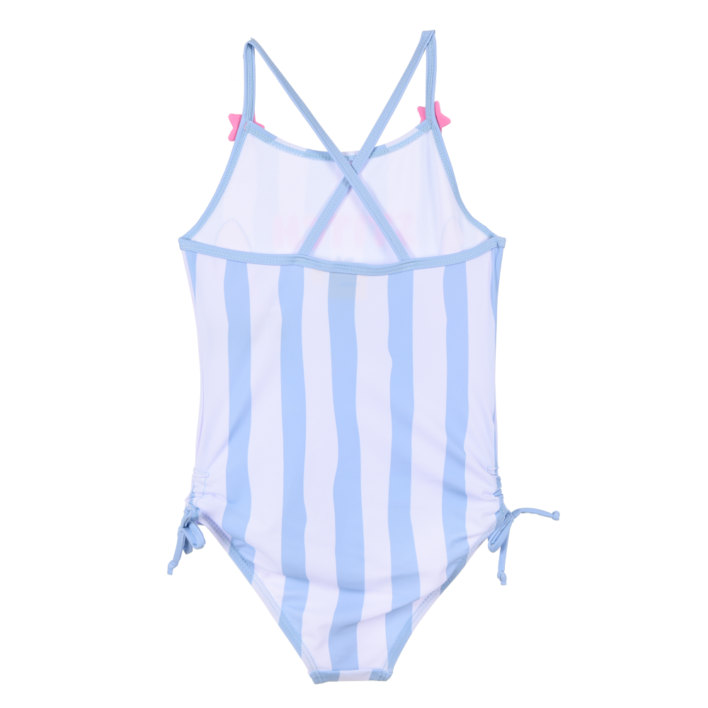 COSTUME DA BAGNO STITCH DISNEY INTERO 1 PEZZO MARE PISCINA BAMBINA - EZ18065CELESTE