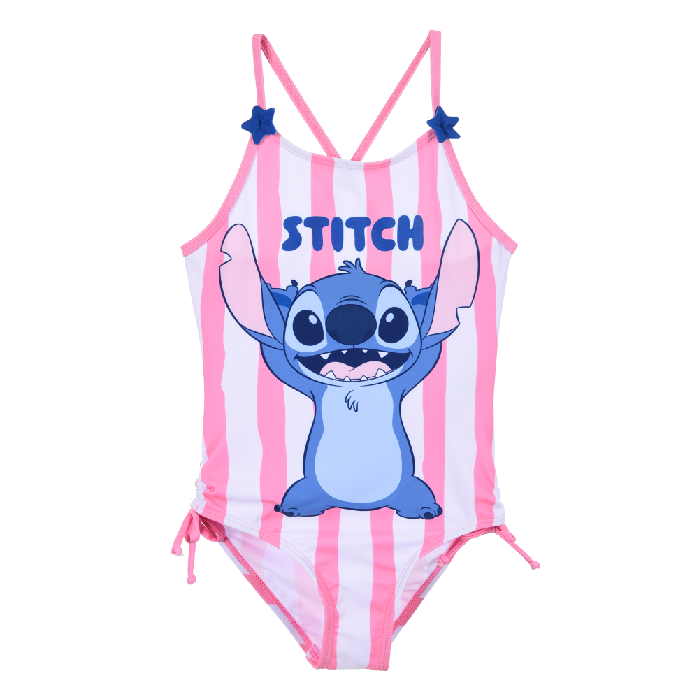 COSTUME DA BAGNO STITCH DISNEY INTERO 1 PEZZO MARE PISCINA BAMBINA - EZ18065ROSA