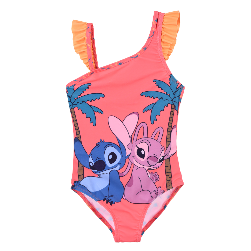 COSTUME DA BAGNO STITCH ANGEL DISNEY INTERO 1 PEZZO MARE PISCINA BAMBINA - EZ18066ARANCIO
