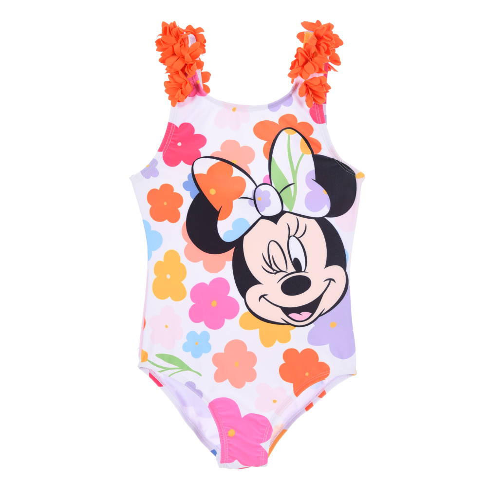 COSTUME DA BAGNO MINNIE DISNEY INTERO 1 PEZZO MARE PISCINA BAMBINA - EZ18096ARANCIO