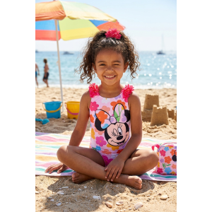 COSTUME DA BAGNO MINNIE DISNEY INTERO 1 PEZZO MARE PISCINA BAMBINA - EZ18096FUCSIA