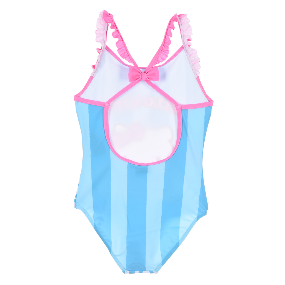 COSTUME DA BAGNO HELLO KITTY SANRIO INTERO 1 PEZZO MARE PISCINA BAMBINA - EZ18039AZZURRO