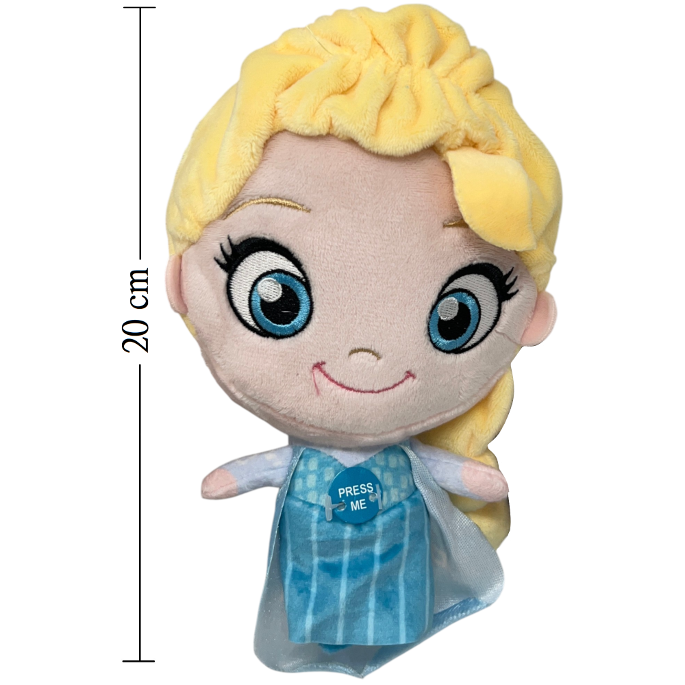 PELUCHE ELSA FROZEN DISNEY TESTONE PUPAZZO CON SUONO CM 20- DFR-9420-2