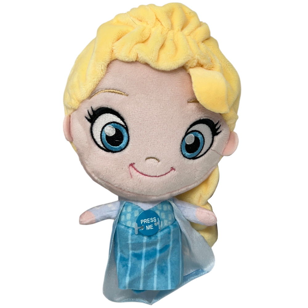 PELUCHE ELSA FROZEN DISNEY TESTONE PUPAZZO CON SUONO CM 20- DFR-9420-2