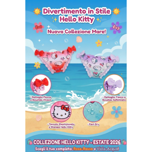 COSTUME DA BAGNO HELLO KITTY SANRIO MODELLO SLIP MUTANDINA MARE PISCINA NEONATA - EZ05024LILLA
