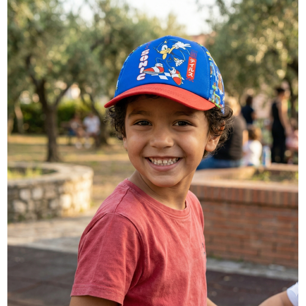CAPPELLO SONIC BERRETTO ESTIVO CON VISIERA REGOLABILE BAMBINO 55 CM - 0122