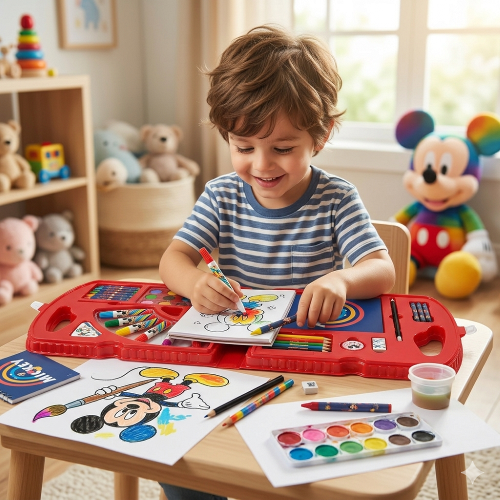 VALIGETTA COLORI MICKEY MOUSE DISNEY TOPOLINO 30 PEZZI IN CONFEZIONE REGALO TEMPO LIBERO BAMBINO - MIC0650