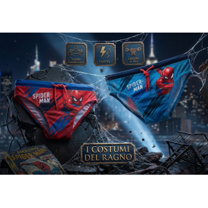 COSTUME DA BAGNO SPIDERMAN MARVEL MODELLO SLIP MUTANDINA MARE PISCINA BAMBINO - EZ18166ROSSO