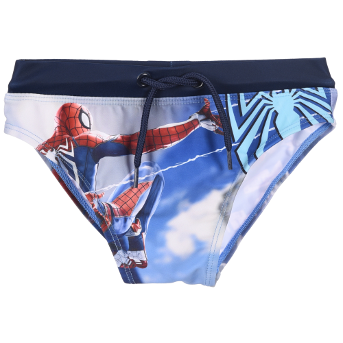 COSTUME DA BAGNO MARVEL SPIDERMAN MODELLO SLIP HI-TECH MUTANDINA MARE PISCINA BAMBINO - EZ18167BLU