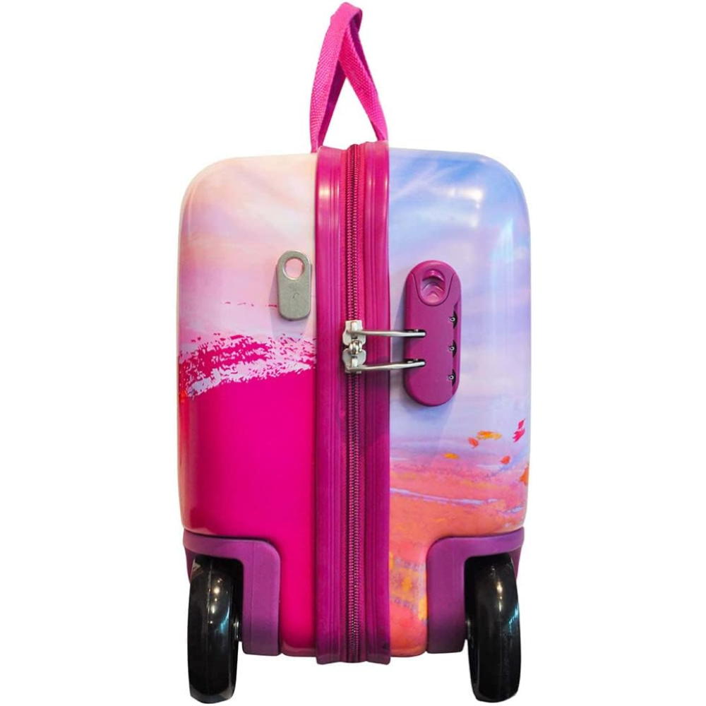 TROLLEY FROZEN ELSA ANNA OLAF DISNEY DA VIAGGIO 4 RUOTE CAVALCABILE TRAINABILE CM. 45X34X22 IN ABS - D99868MC