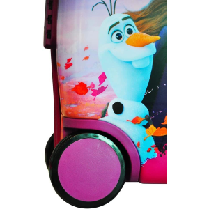 TROLLEY FROZEN ELSA ANNA OLAF DISNEY DA VIAGGIO 4 RUOTE CAVALCABILE TRAINABILE CM. 45X34X22 IN ABS - D99868MC