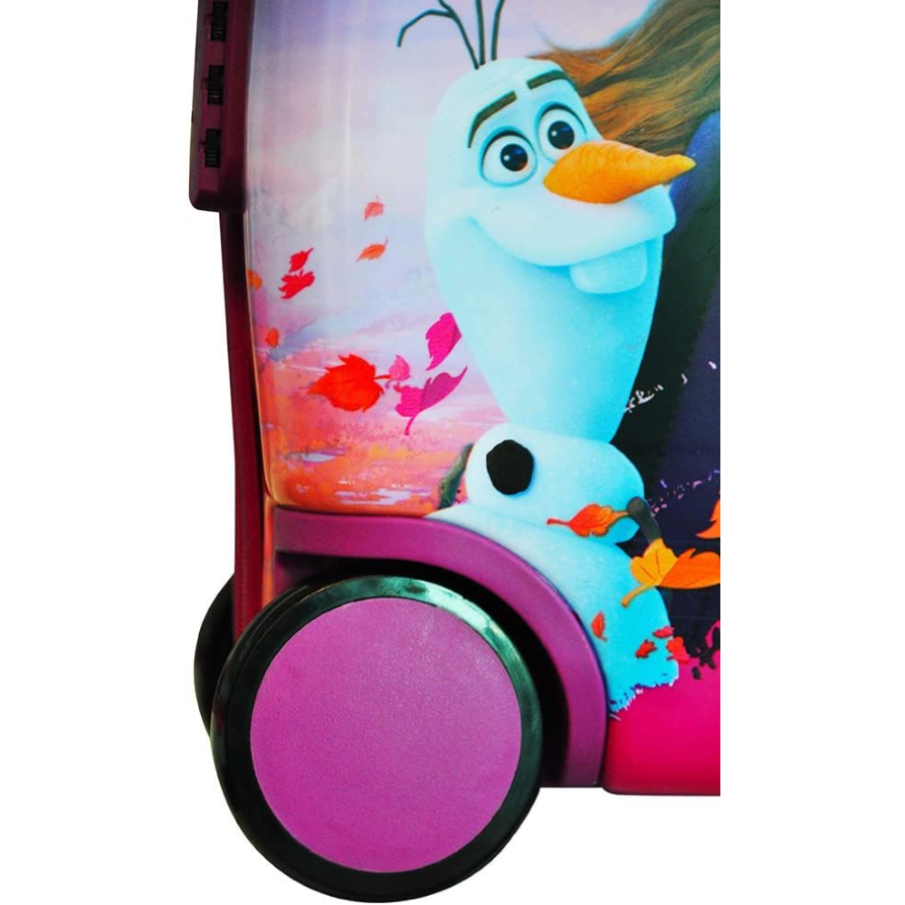 TROLLEY FROZEN ELSA ANNA OLAF DISNEY DA VIAGGIO 4 RUOTE CAVALCABILE TRAINABILE CM. 45X34X22 IN ABS - D99868MC