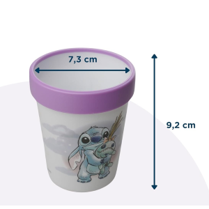 SET PAPPA STITCH DISNEY 3 PEZZI STOVIGLIE IN PLASTICA CON SILICONE ANTISCIVOLO ADATTA AL MICROONDE- 86665