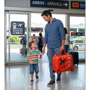TROLLEY DA VIAGGIO BING IN ABS VALIGIA CAVALCABILE BAGAGLIO A MANO 40x32x20 CM -Q99307MC 