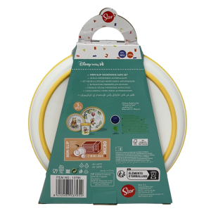 SET PAPPA WINNIE THE POOH DISNEY 3 PEZZI STOVIGLIE IN PLASTICA CON SILICONE ANTISCIVOLO ADATTA AL MICROONDE- 86666