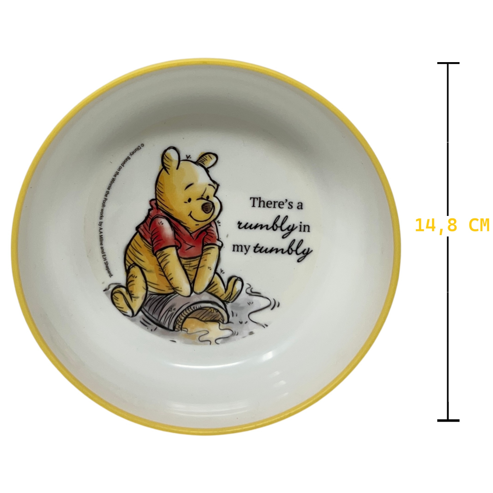 SET PAPPA WINNIE THE POOH DISNEY 3 PEZZI STOVIGLIE IN PLASTICA CON SILICONE ANTISCIVOLO ADATTA AL MICROONDE- 86666