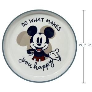 SET PAPPA TOPOLINO DISNEY 3 PEZZI STOVIGLIE IN PLASTICA CON SILICONE ANTISCIVOLO ADATTA AL MICROONDE- 86667