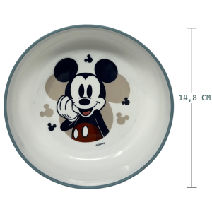 SET PAPPA TOPOLINO DISNEY 3 PEZZI STOVIGLIE IN PLASTICA CON SILICONE ANTISCIVOLO ADATTA AL MICROONDE- 86667