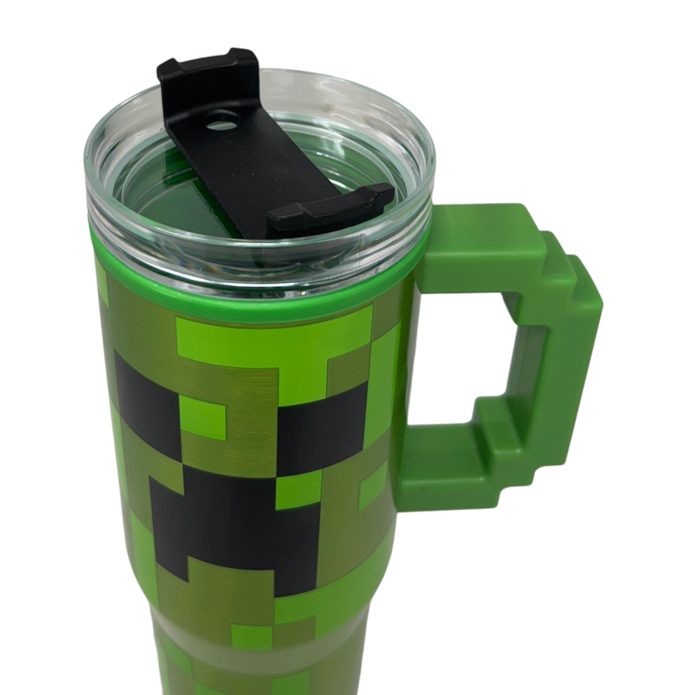 BICCHIERE TERMICO CON CANNUCCIA MINECRAFT MANICO 3D 770 ML BPA FREE - 86680