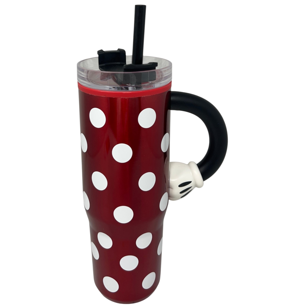 BICCHIERE TERMICO CON CANNUCCIA MINNIE DISNEY MANICO 3D 770 ML - 86681